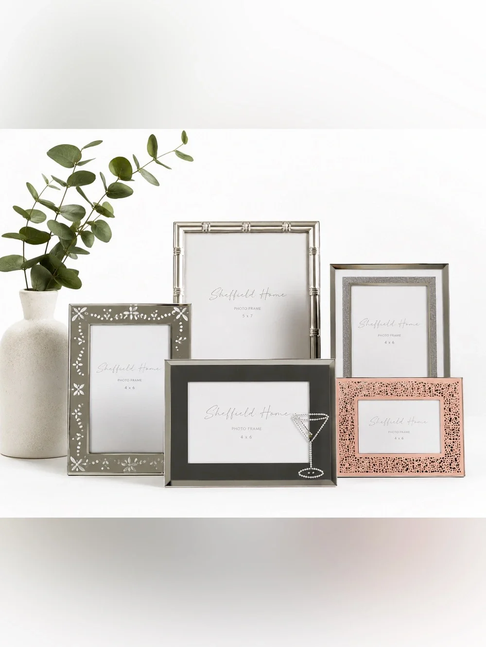 Set of 5 Decorative Picture Frames Gallery Wall Tabletop Home Decor